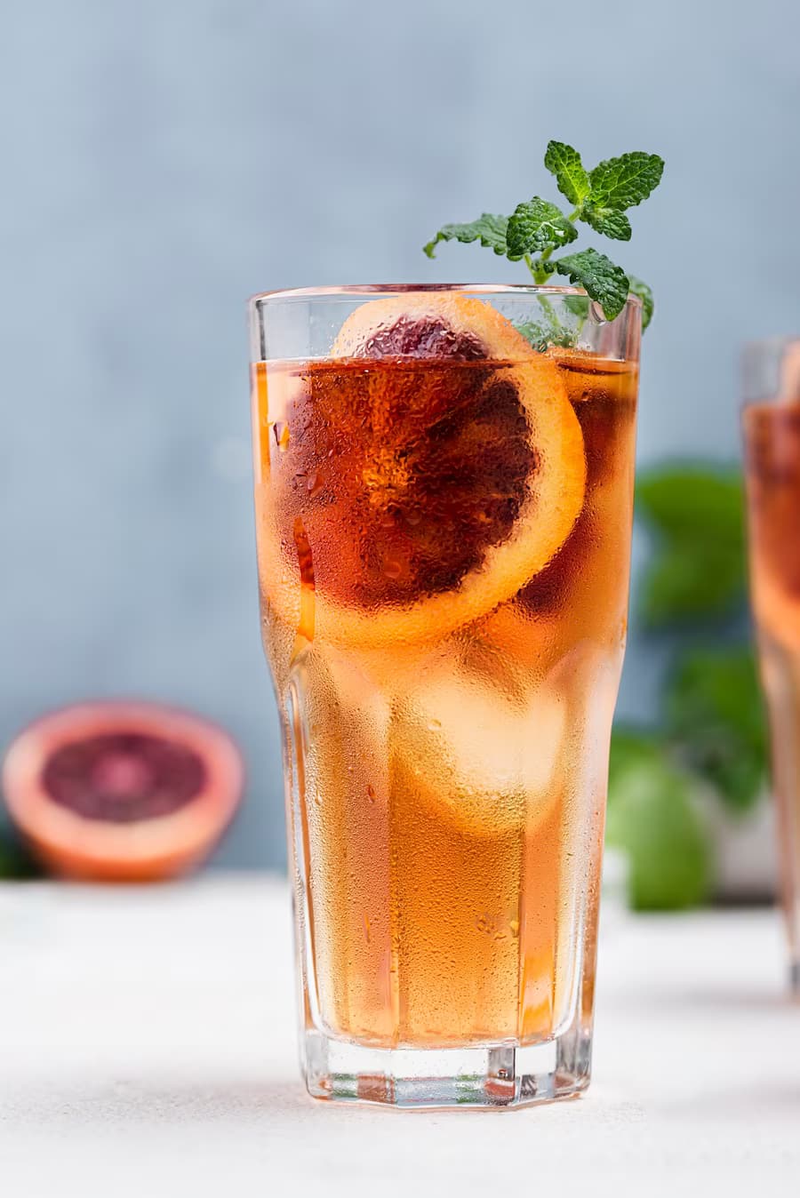 Glass with Fruit Ice Tea